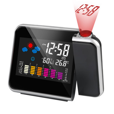 LED digitaalne lauakell äratuskell ilmajaam Temperatuur Niiskus Ilmaprognoos Ajaprojektsiooniga edasilükkamine Kodukujundus