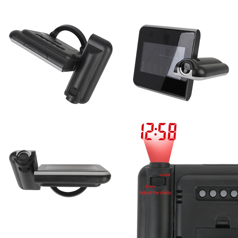 LED digitaalne lauakell äratuskell ilmajaam Temperatuur Niiskus Ilmaprognoos Ajaprojektsiooniga edasilükkamine Kodukujundus