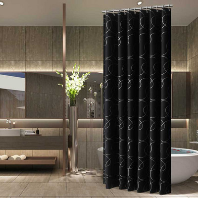 Modern zuhanyfüggönyök geometrikus virágok rajzfilm fürdőfüggöny Cortina vízálló poliészter fürdőszobához 12 db műanyag kampóval