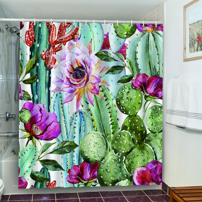 Cute Dinosaur Funny Κουρτίνα μπάνιου Αδιάβροχη Γάτα Πράσινα Φύλλα Ύφασμα Παστέλ Κουρτίνες Πόρτας Τουαλέτας Μοντέρνα Μαρμάρινα Cortina