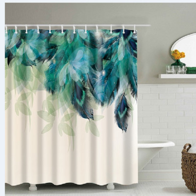 Cute Dinosaur Funny Κουρτίνα μπάνιου Αδιάβροχη Γάτα Πράσινα Φύλλα Ύφασμα Παστέλ Κουρτίνες Πόρτας Τουαλέτας Μοντέρνα Μαρμάρινα Cortina