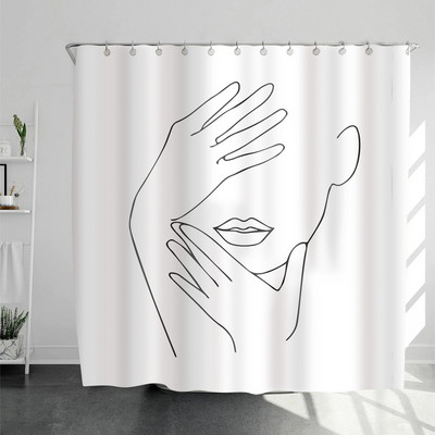 Cute Dinosaur Funny Κουρτίνα μπάνιου Αδιάβροχη Γάτα Πράσινα Φύλλα Ύφασμα Παστέλ Κουρτίνες Πόρτας Τουαλέτας Μοντέρνα Μαρμάρινα Cortina