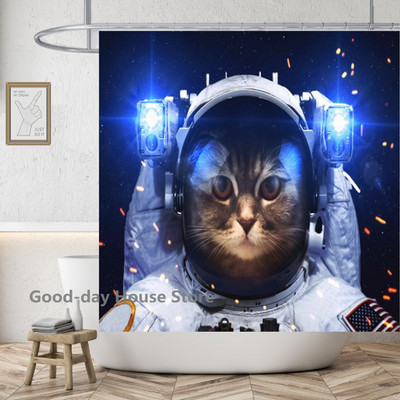 Cute Dinosaur Funny Κουρτίνα μπάνιου Αδιάβροχη Γάτα Πράσινα Φύλλα Ύφασμα Παστέλ Κουρτίνες Πόρτας Τουαλέτας Μοντέρνα Μαρμάρινα Cortina