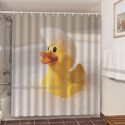 Cute Dinosaur Funny Κουρτίνα μπάνιου Αδιάβροχη Γάτα Πράσινα Φύλλα Ύφασμα Παστέλ Κουρτίνες Πόρτας Τουαλέτας Μοντέρνα Μαρμάρινα Cortina