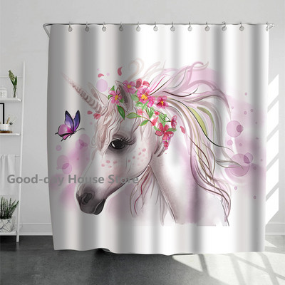 Cute Dinosaur Funny Κουρτίνα μπάνιου Αδιάβροχη Γάτα Πράσινα Φύλλα Ύφασμα Παστέλ Κουρτίνες Πόρτας Τουαλέτας Μοντέρνα Μαρμάρινα Cortina