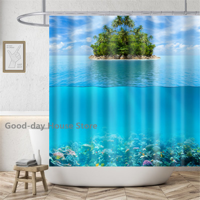 Cute Dinosaur Funny Κουρτίνα μπάνιου Αδιάβροχη Γάτα Πράσινα Φύλλα Ύφασμα Παστέλ Κουρτίνες Πόρτας Τουαλέτας Μοντέρνα Μαρμάρινα Cortina