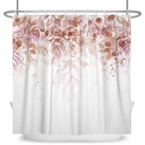 Tropiski zaļie augi Lapu dušas aizkari Romantiska abstrakta stila Bohēmijas aizkari Ūdensizturīgi poliestera vannas istabas vannas aizkari