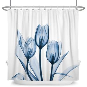 Tropiski zaļie augi Lapu dušas aizkari Romantiska abstrakta stila Bohēmijas aizkari Ūdensizturīgi poliestera vannas istabas vannas aizkari