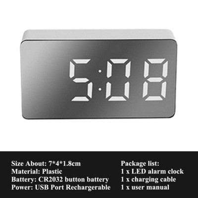 1 gab. Radošas izliektas formas digitālais modinātājs guļamistabas galda pulkstenis ar regulējamu liela skaita LED pulksteni sporta mācību laika pārvaldībai