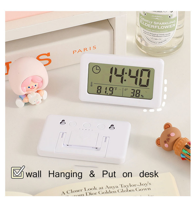 Digitalni sat s termometrom vlažnosti Zidni sat Stolni elektronički sat Stolni sat Stolni sat za dječju sobu Satovi