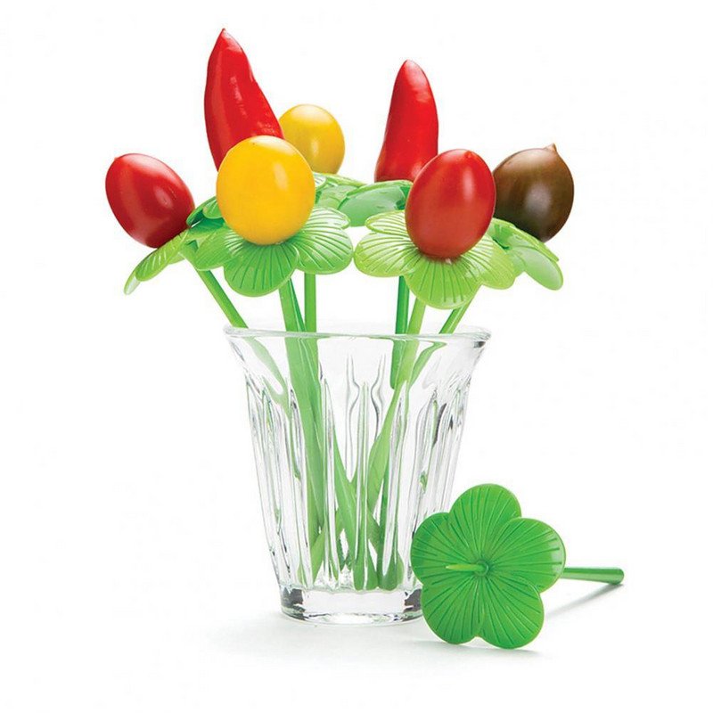 10 kom Fruit Picks Food Grade Kreativni oblik Glatki rub Višenamjenska dekorativna plastična Bento kutija za ručak Vilice za voće