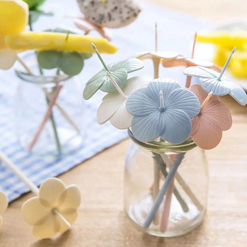 10 kom Fruit Picks Food Grade Kreativni oblik Glatki rub Višenamjenska dekorativna plastična Bento kutija za ručak Vilice za voće