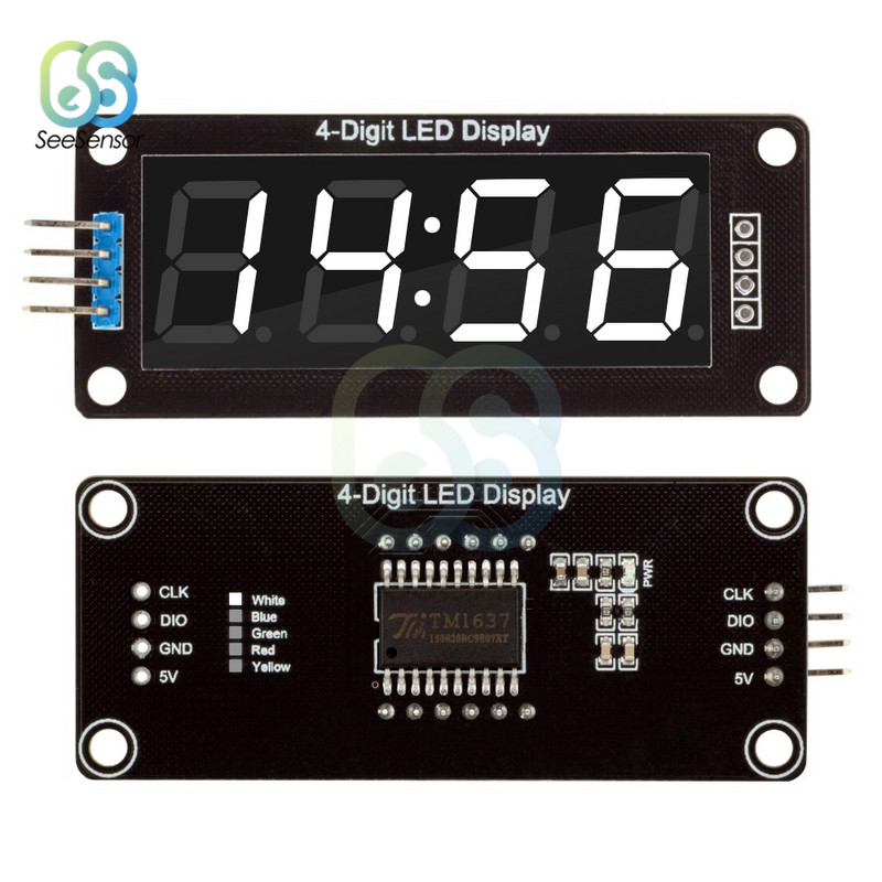 TM1637 0,56" 0,56 inča 4-znamenkasti digitalni sat LED zaslonska cijev 7 segmenata LED sat modul s dvostrukim točkama za Arduino
