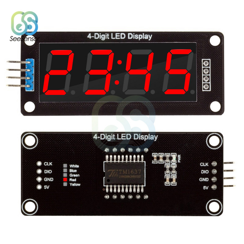 TM1637 0,56" 0,56 inča 4-znamenkasti digitalni sat LED zaslonska cijev 7 segmenata LED sat modul s dvostrukim točkama za Arduino