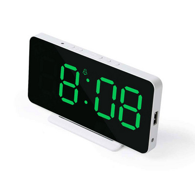 Alarmă digitală LED Amânare electronică Afișare ceas de birou Ceasuri de trezire Consumabile pentru sufragerie dormitor Alb