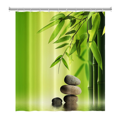 Zen Spa Lotus Japanska meditacija Zavjesa za tuširanje Bazaltno kamenje Mirisne svijeće s biljnim uljem Voda od bambusa Kućni dekor Vodootporan set