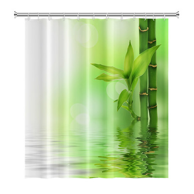 Zen Spa Lotus Japanska meditacija Zavjesa za tuširanje Bazaltno kamenje Mirisne svijeće s biljnim uljem Voda od bambusa Kućni dekor Vodootporan set