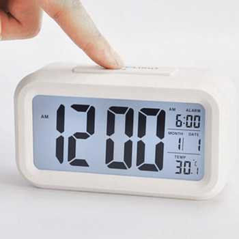 Ηλεκτρικό επιτραπέζιο ρολόι Ηλεκτρονικό ξυπνητήρι Ψηφιακό μεγάλο ρολόι LED οθόνη Ημερομηνία Ώρα Ημερολόγιο Επιτραπέζιο ρολόι Διακοσμήσεις σπιτιού