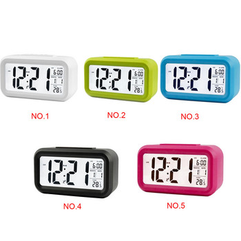 Ηλεκτρικό επιτραπέζιο ρολόι Ηλεκτρονικό ξυπνητήρι Ψηφιακό μεγάλο ρολόι LED οθόνη Ημερομηνία Ώρα Ημερολόγιο Επιτραπέζιο ρολόι Διακοσμήσεις σπιτιού