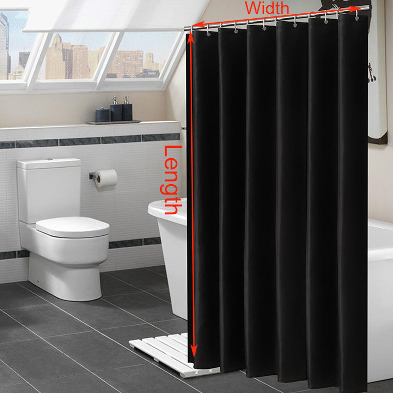 Zavjesa za tuširanje Vodootporna zavjesa za kadu otporna na plijesan Debela poliesterska tkanina Pregradna zavjesa za kadu s kukama Dekoracija kupaonice