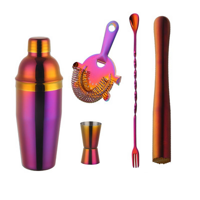 750 ml nerūdijančio plieno Bostono kokteilių rinkinys vyno pylimo aparato aukso strypų įrankių rinkinys su sieteliu matavimo puodeliu barmenas