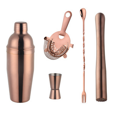 750 ml nerūdijančio plieno Bostono kokteilių rinkinys vyno pylimo aparato aukso strypų įrankių rinkinys su sieteliu matavimo puodeliu barmenas