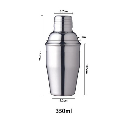 Bāra kokteiļu šeikeris nerūsējošā tērauda šeikeris vīna Martini viskija šeikeris ballītes bāra bārmeņa dzērienu bāra rīks