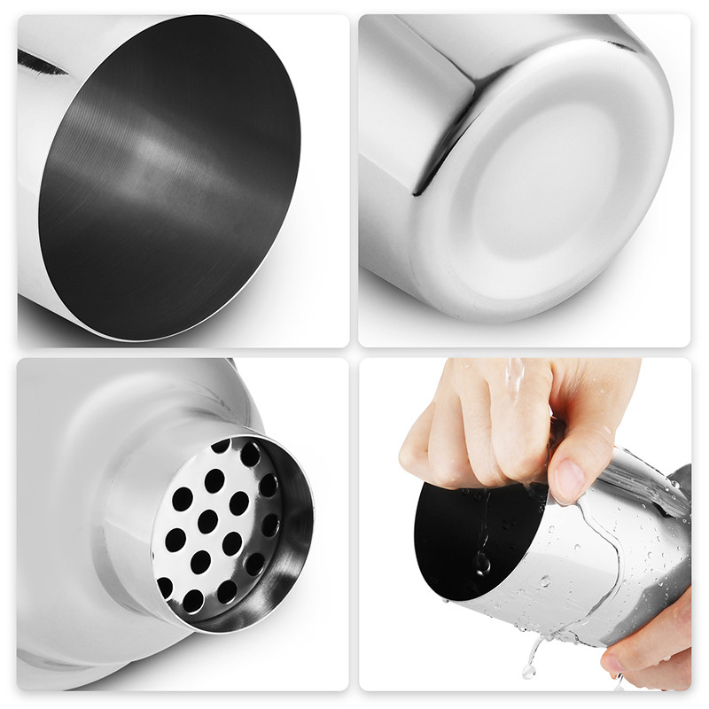 Bāra kokteiļu šeikeris nerūsējošā tērauda šeikeris vīna Martini viskija šeikeris ballītes bāra bārmeņa dzērienu bāra rīks