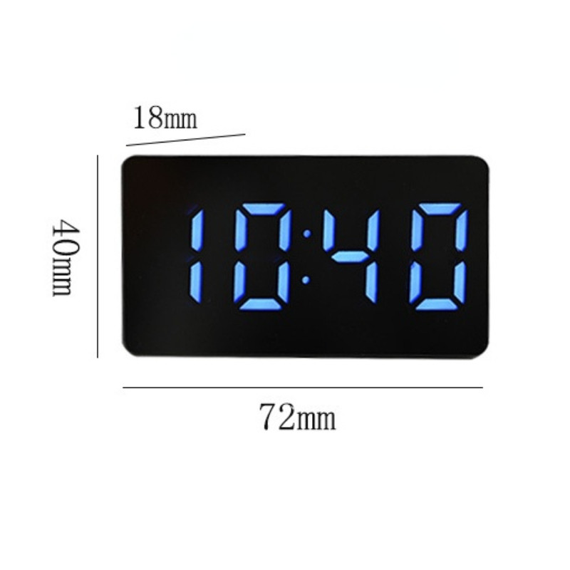 Mini ogledalo Stolni sat Višenamjenski digitalni alarm Snooze Prikaz vremena Noćno LED svjetlo Stol Desktop Home Decor Darovi Djeca