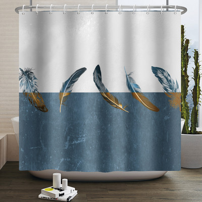 Zavjesa za tuširanje s teksturom gradijenta mramorne tinte Vodootporna apstraktna boja Šarena zavjesa za kupaonicu Zavjesa za kućnu kupaonicu s kukom