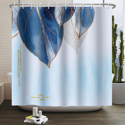 Zavjesa za tuširanje s teksturom gradijenta mramorne tinte Vodootporna apstraktna boja Šarena zavjesa za kupaonicu Zavjesa za kućnu kupaonicu s kukom