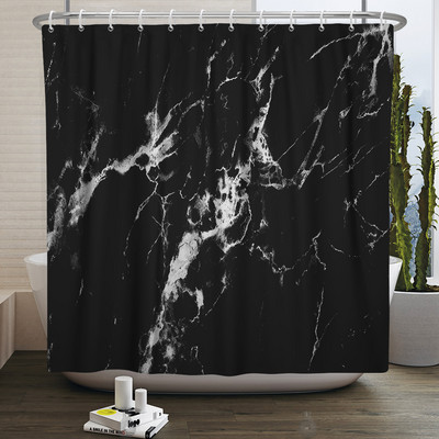 Zavjesa za tuširanje s teksturom gradijenta mramorne tinte Vodootporna apstraktna boja Šarena zavjesa za kupaonicu Zavjesa za kućnu kupaonicu s kukom