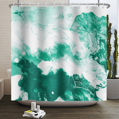 Zavjesa za tuširanje s teksturom gradijenta mramorne tinte Vodootporna apstraktna boja Šarena zavjesa za kupaonicu Zavjesa za kućnu kupaonicu s kukom