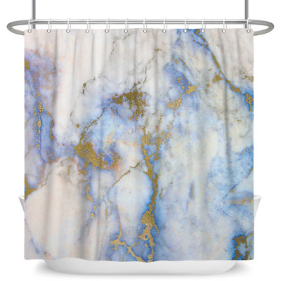 Zavjesa za tuširanje s teksturom gradijenta mramorne tinte Vodootporna apstraktna boja Šarena zavjesa za kupaonicu Zavjesa za kućnu kupaonicu s kukom
