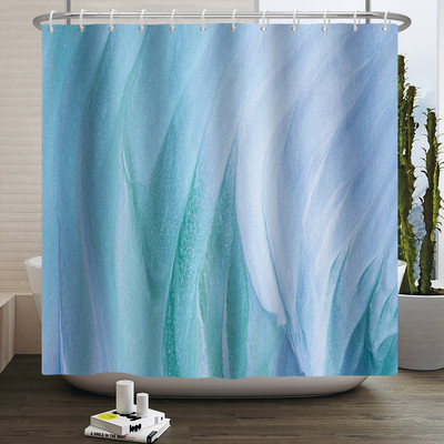 Zavjesa za tuširanje s teksturom gradijenta mramorne tinte Vodootporna apstraktna boja Šarena zavjesa za kupaonicu Zavjesa za kućnu kupaonicu s kukom