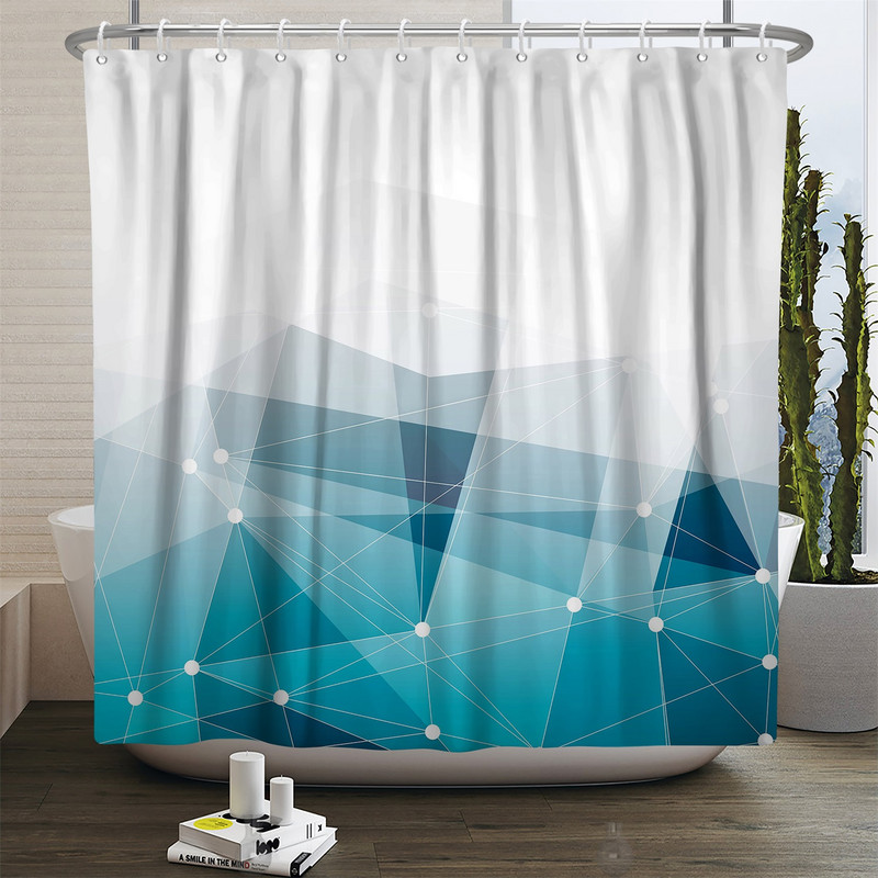 Zavjesa za tuširanje s teksturom gradijenta mramorne tinte Vodootporna apstraktna boja Šarena zavjesa za kupaonicu Zavjesa za kućnu kupaonicu s kukom