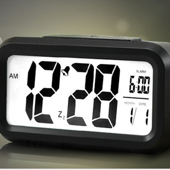 Μεγάλη οθόνη LED οπίσθιου φωτισμού Ρολόι Ψηφιακό Ξυπνητήρι Ηλεκτρονικό Ρολόι Θερμοκρασία για Επιτραπέζιο Ρολόι Ταξιδιού γραφείου στο σπίτι