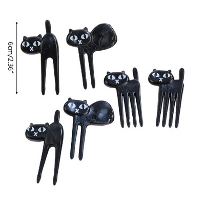 10gab/komplekts Mini iesmi Jauki multfilmas Eyes Kawaii Pusdienas Bento Box Ēdiens Augļu cērtes Dakšu Sticks Bufete Sviestmaižu pildītāji Dekorācija