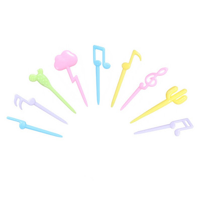 10gab/komplekts Mini iesmi Jauki multfilmas Eyes Kawaii Pusdienas Bento Box Ēdiens Augļu cērtes Dakšu Sticks Bufete Sviestmaižu pildītāji Dekorācija