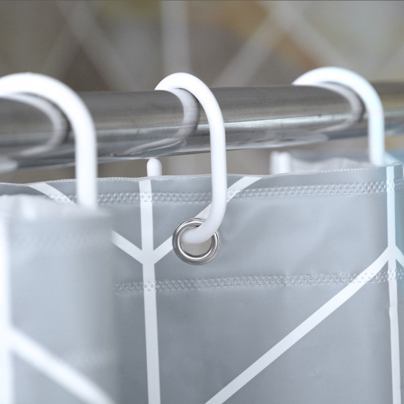 Dušikardinad Moodsas stiilis sinine ruuduline veekindel vannitoakardin PEVA vaheseinakardina hallituse vanniekraanid konksuga