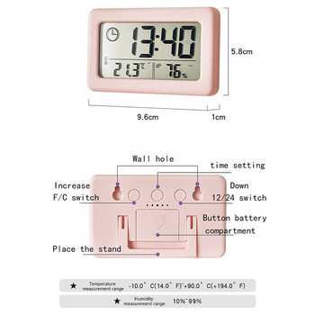 Ψηφιακό Ξυπνητήρι LED με Επιτραπέζιο Θερμόμετρο Πρωινό ρολόι