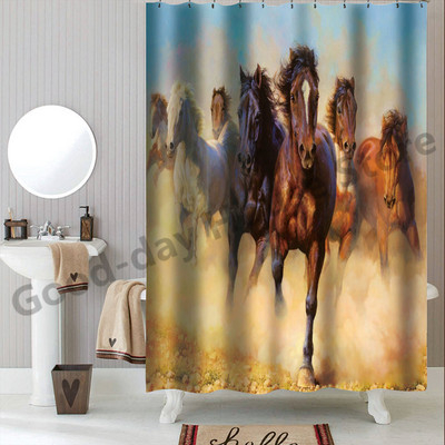 Smiješne zavjese za kupaonicu za tuširanje Slatki dinosaurusi za kadu Vodootporna mačja životinjska tkanina Pastelna vrata WC-a Perive zavjese Cortina kuke