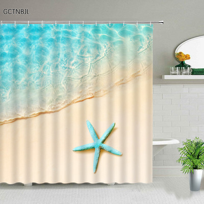 Ocean Životinja Hobotnica Kit Morska Kornjača Zavjese za tuširanje Kreativnost Dizajn Kupaonica Zavjesa za kadu Dekoracija kade Setovi tkanina s kukom