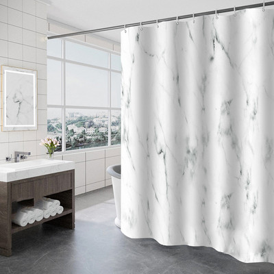 Удебелена водоустойчива завеса за душ Устойчива на мухъл Проста завеса за баня Покривало за баня Мраморен печат Екологично зареден