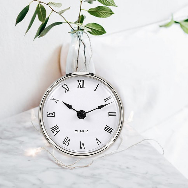 Promjer lica 80 MM Srebrni obruč Kvarcna glava sata za ugrađeni sat DIY stolni sat