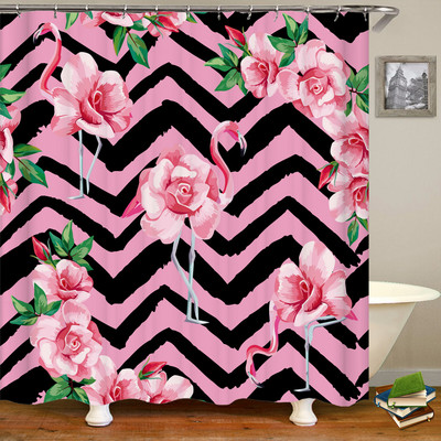 3D vannas istabas aizkari Krāsaini skaisti ziedi Apdruka Dušas aizkari Mājas apdare Ūdensizturīgs poliestera audums Vannas ekrāns