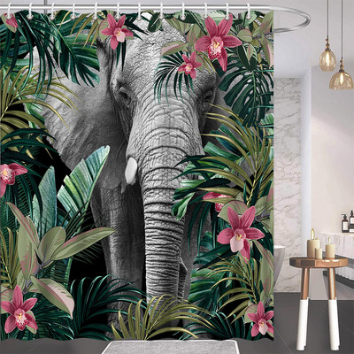 Afrički leopard, lav, tigar, uzorak zavjese za tuširanje, print divljih životinja, kupaonska kada, ukrasi za dom, poklon, vodootporne zavjese