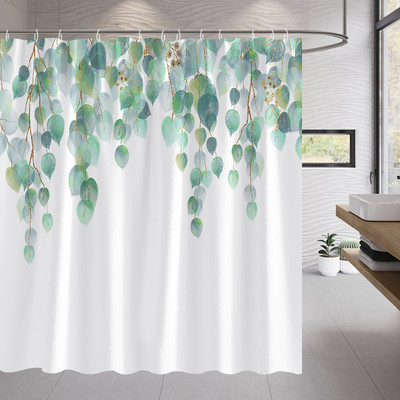 Crno-bijela zavjesa za tuš s ispisom slova Pure Natural Art Design Kupaonska zavjesa Jednostavan nordijski kućni dekor Kuka za ekran za kadu