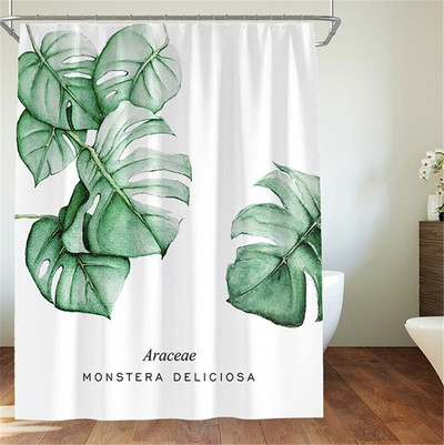 Crno-bijela zavjesa za tuš s ispisom slova Pure Natural Art Design Kupaonska zavjesa Jednostavan nordijski kućni dekor Kuka za ekran za kadu