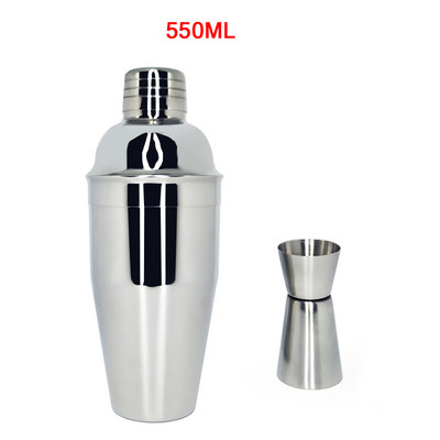 Shaker šalica od nehrđajućeg čelika 550 ml/450 ml/600 ml/750 ml s mjernom čašom Set shakera za koktele Komplet za koktele Barski alati Stalak Recept